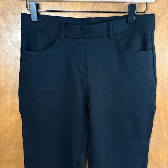 Quince Black Ultra Stretch Ponte Straight Leg 4 Pocket Pants NWT Small TALL Work - Picture 4 of 16